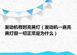 發(fā)動(dòng)機(jī)有時(shí)亮黃燈（發(fā)動(dòng)機(jī)一直亮黃燈但一切正常是為什么）