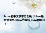 blow的中文意思怎么說（blow是什么意思 blow的音標 blow的用法）