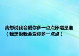 我想說我會愛你多一點(diǎn)點(diǎn)原唱是誰（我想說我會愛你多一點(diǎn)點(diǎn)）