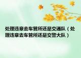 處理違章去車管所還是交通隊（處理違章去車管所還是交警大隊）