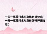一天一瓶蘇打水對身體有好處嗎（一天一瓶蘇打水對身體好嗎詳細介紹）