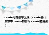 cassie用英語怎么說（cassie是什么意思 cassie的音標(biāo) cassie的用法）