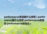 performance英語是什么意思（performance是什么意思 performance的音標(biāo) performance的用法）