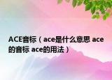 ACE音標（ace是什么意思 ace的音標 ace的用法）