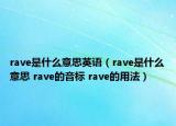rave是什么意思英語(yǔ)（rave是什么意思 rave的音標(biāo) rave的用法）