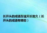 長開頭的成語友誼天長地久（長開頭的成語有哪些）