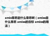 amis意思是什么意思?。╝miss是什么意思 amiss的音標(biāo) amiss的用法）