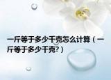 一斤等于多少千克怎么計算（一斤等于多少千克?）