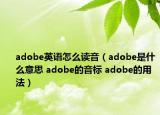 adobe英語怎么讀音（adobe是什么意思 adobe的音標(biāo) adobe的用法）