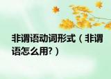 非謂語(yǔ)動(dòng)詞形式（非謂語(yǔ)怎么用?）