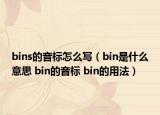 bins的音標(biāo)怎么寫（bin是什么意思 bin的音標(biāo) bin的用法）
