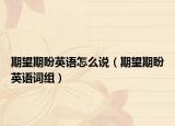 期望期盼英語怎么說（期望期盼英語詞組）