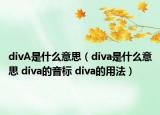 divA是什么意思（diva是什么意思 diva的音標(biāo) diva的用法）