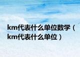 km代表什么單位數(shù)學(xué)（km代表什么單位）