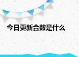 今日更新合數是什么