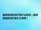 自適應遠近光燈是什么標志（自適應遠近光燈是什么意思）