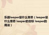 樂器looper是什么意思（looper是什么意思 looper的音標(biāo) looper的用法）