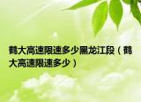 鶴大高速限速多少黑龍江段（鶴大高速限速多少）