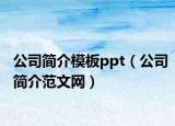 公司簡介模板ppt（公司簡介范文網(wǎng)）