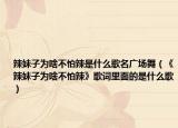 辣妹子為啥不怕辣是什么歌名廣場舞（《辣妹子為啥不怕辣》歌詞里面的是什么歌）