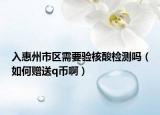 入惠州市區(qū)需要驗核酸檢測嗎（如何贈送q幣?。? /></span></a>
                        <h2><a href=