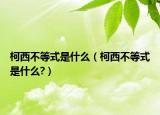 柯西不等式是什么（柯西不等式是什么?）