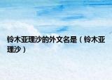 鈴木亞理沙的外文名是（鈴木亞理沙）