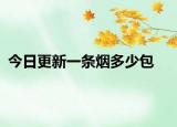 今日更新一條煙多少包