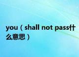 you（shall not pass什么意思）