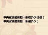 中央空調(diào)的價格一般在多少價位（中央空調(diào)的價格一般是多少）