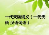 一代天驕詞義（一代天驕 漢語詞語）