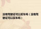 沒(méi)有駕駛證可以買(mǎi)車(chē)嗎（沒(méi)有駕駛證可以買(mǎi)車(chē)嗎）