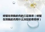 螃蟹在剝我的殼的三層意思（螃蟹在剝我的殼有什么深層的意思呀）