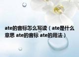 ate的音標(biāo)怎么寫(xiě)讀（ate是什么意思 ate的音標(biāo) ate的用法）
