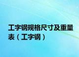 工字鋼規(guī)格尺寸及重量表（工字鋼）