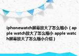 iphonewatch屏幕放大了怎么縮?。╝pple watch放大了怎么縮小 apple watch屏幕放大了怎么縮小介紹）