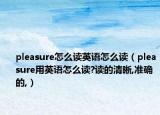 pleasure怎么讀英語怎么讀（pleasure用英語怎么讀?讀的清晰,準(zhǔn)確的,）