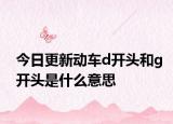 今日更新動(dòng)車d開頭和g開頭是什么意思