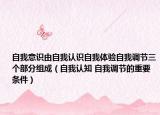 自我意識(shí)由自我認(rèn)識(shí)自我體驗(yàn)自我調(diào)節(jié)三個(gè)部分組成（自我認(rèn)知 自我調(diào)節(jié)的重要條件）