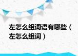 左怎么組詞語(yǔ)有哪些（左怎么組詞）