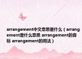 arrangement中文意思是什么（arrangement是什么意思 arrangement的音標 arrangement的用法）