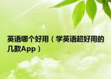 英語哪個好用（學(xué)英語超好用的幾款A(yù)pp）