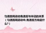 勻速圓周運動角速度與半徑的關系（勻速圓周運動中,角速度方向是什么?）