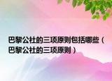 巴黎公社的三項原則包括哪些（巴黎公社的三項原則）