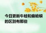 今日更新牛蛙和癩蛤蟆的區(qū)別有那些