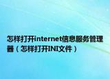 怎樣打開internet信息服務(wù)管理器（怎樣打開INI文件）