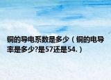 銅的導電系數(shù)是多少（銅的電導率是多少?是57還是54.）