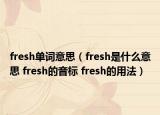 fresh單詞意思（fresh是什么意思 fresh的音標(biāo) fresh的用法）