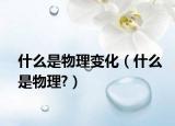 什么是物理變化（什么是物理?）