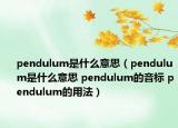 pendulum是什么意思（pendulum是什么意思 pendulum的音標 pendulum的用法）